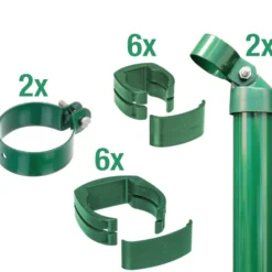 Tor-Anschluss-Set für Fix-Clip Pro® Zaun 153 cm moosgrün