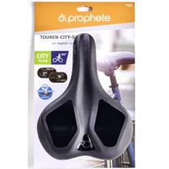 Touren-City-Sattel mit Memory Foam schwarz