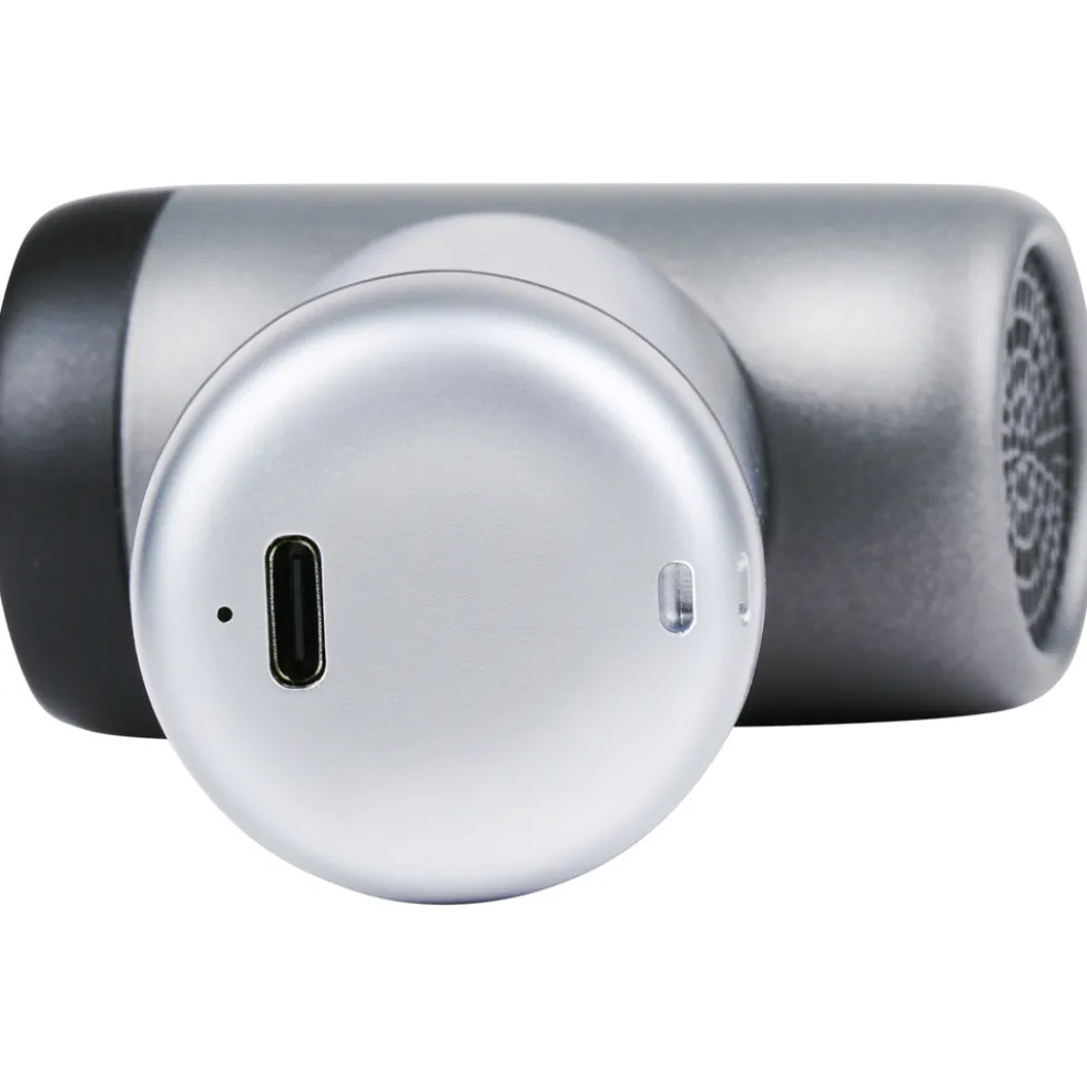 Tragbarer USB-Ventilator 1100 mAh, silber
