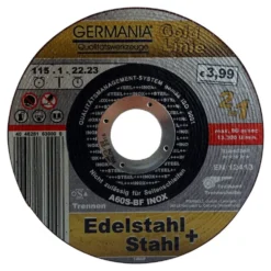 Trennscheibe Edelstahl INOX Stahl Metall 115 x 1,0 Gold Linie Trennen