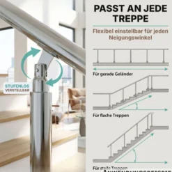 Treppengeländer Edelstahl 80 cm