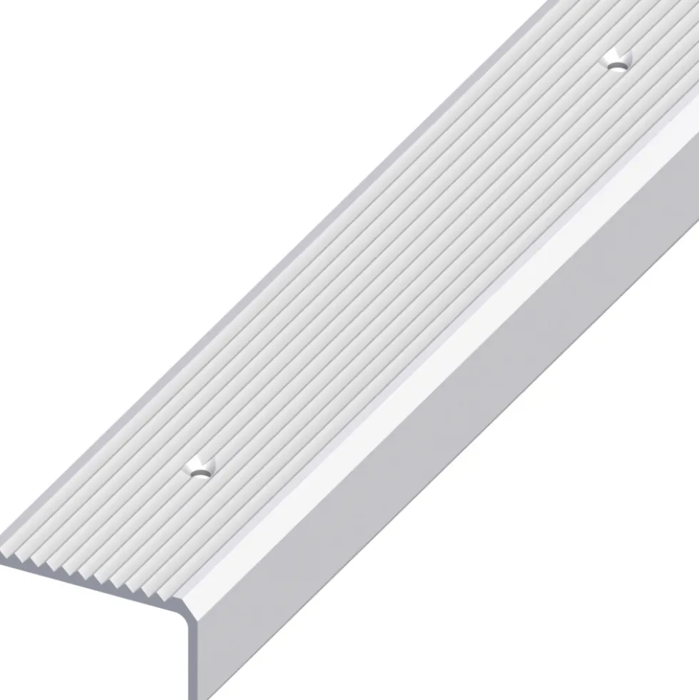 Treppen-Profil breit Aluminium eloxiert 2000 x 41 x 23 mm silberfarben
