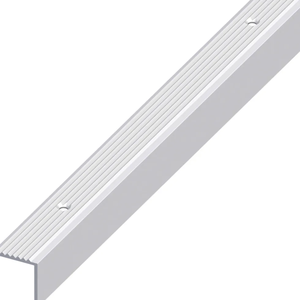 Treppen-Profil schmal Aluminium eloxiert 2000 x 19 x 20 mm silberfarben