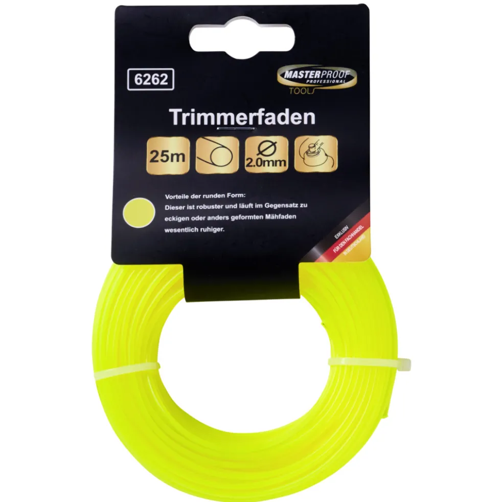 Trimmerfaden 2,0 mm 25 m, gelb