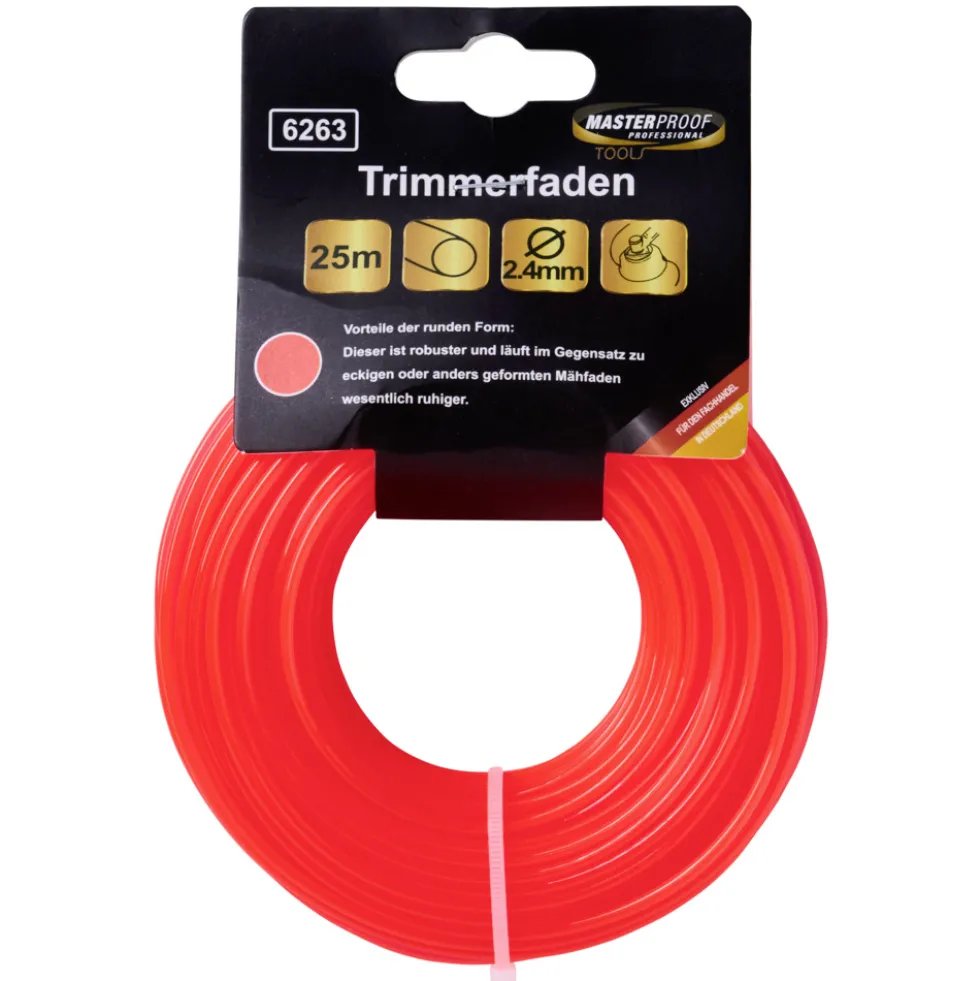 Trimmerfaden 2,4 mm 25 m, rot
