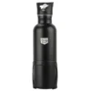 Trinkflasche 750 ml aus Edelstahl in Schwarz mit Halterung