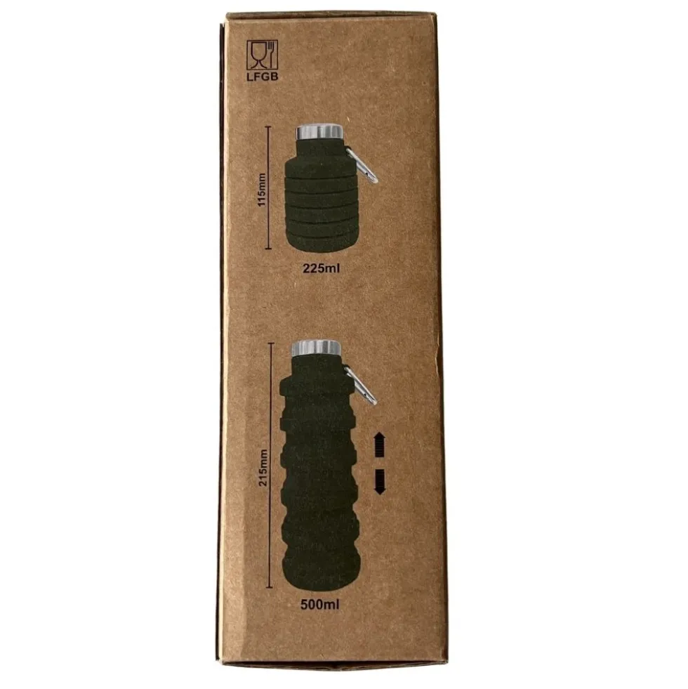Trinkflasche 500 ml faltbar - 2-fach sortiert