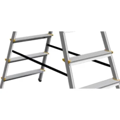 Trittleiter aus Aluminium mit 2x5 Stufen
