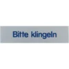 Türschild 80 x 20 mm, selbstklebend, Bitte klingeln