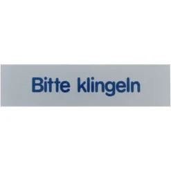 Türschild 80 x 20 mm, selbstklebend, Bitte klingeln