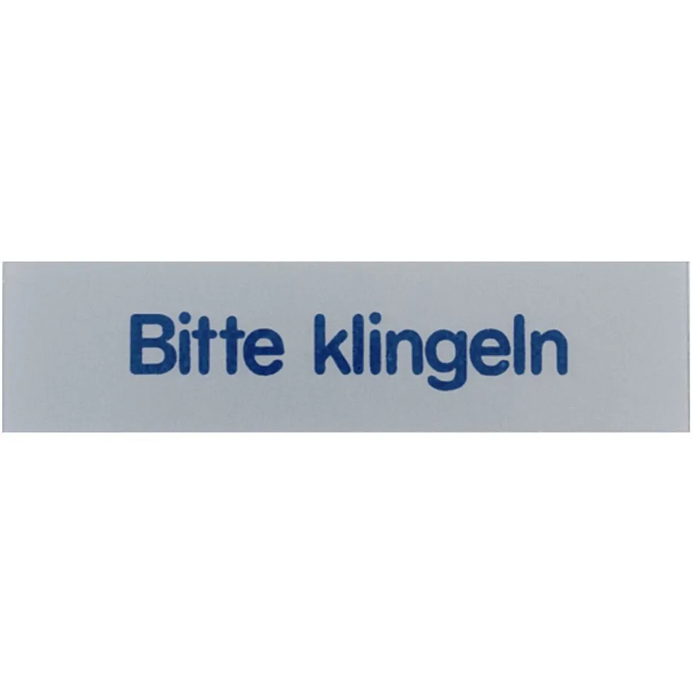 Türschild 80 x 20 mm, selbstklebend, Bitte klingeln