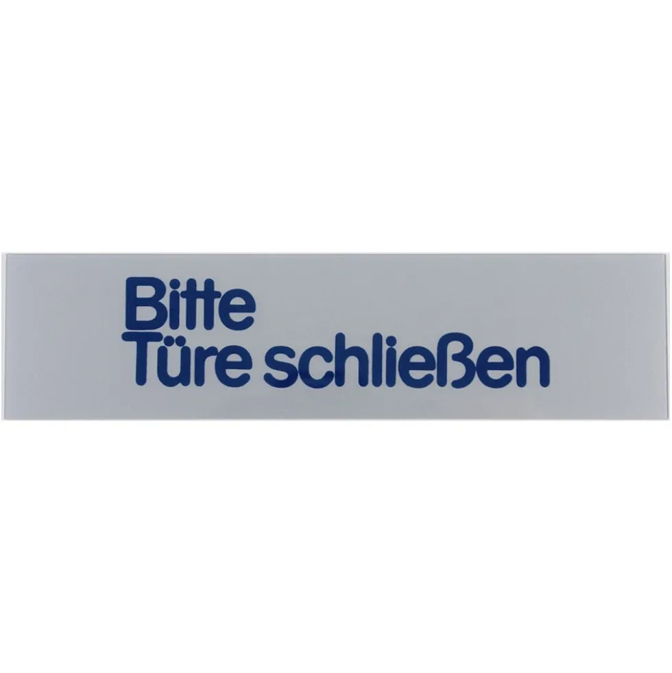 Türschild 160 x 40 mm, selbstklebend, Bitte Türe schließen