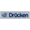 Türschild 160 x 40 mm, selbstklebend, Drücken