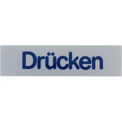 Türschild 80 x 20 mm, selbstklebend, Drücken