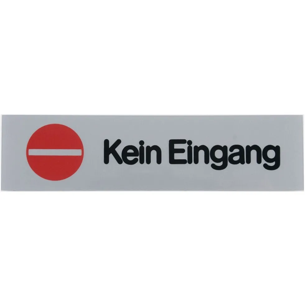 Türschild 160 x 40 mm, selbstklebend, kein Eingang