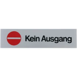 Türschild 160 x 40 mm, selbstklebend, kein Ausgang
