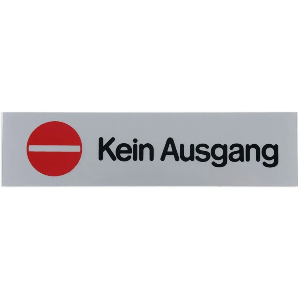 Türschild 160 x 40 mm, selbstklebend, kein Ausgang