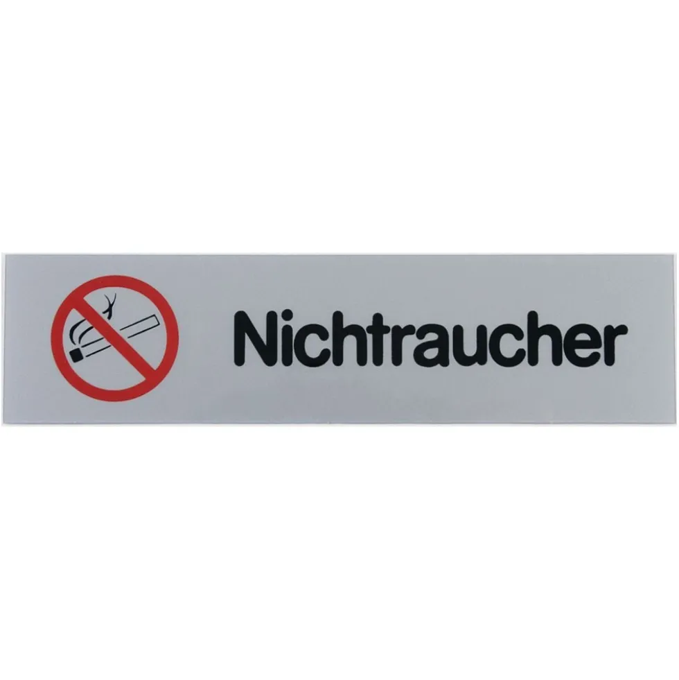 Türschild 160 x 40 mm, selbstklebend, Nichtraucher