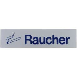 Türschild 160 x 40 mm, selbstklebend, Raucher
