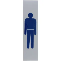 Türschild 160 x 40 mm, selbstklebend, Symbol Herren