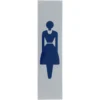 Türschild 160 x 40 mm, selbstklebend, Symbol Damen