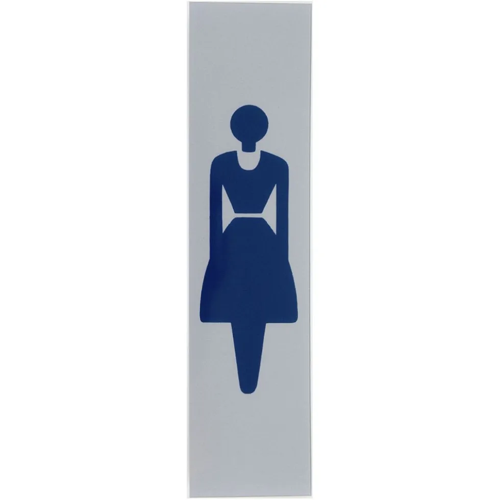 Türschild 160 x 40 mm, selbstklebend, Symbol Damen
