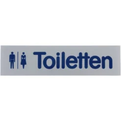 Türschild 160 x 40 mm, selbstklebend, Toiletten