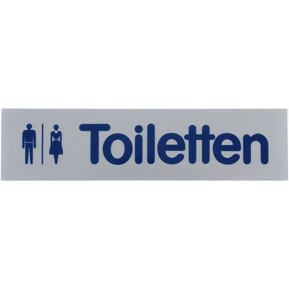 Türschild 160 x 40 mm, selbstklebend, Toiletten