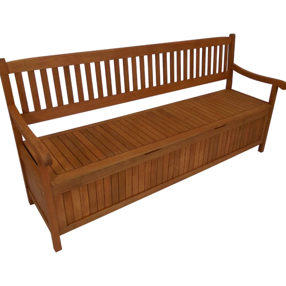 Truhenbank 4-Sitzer, Holz Eukalyptus