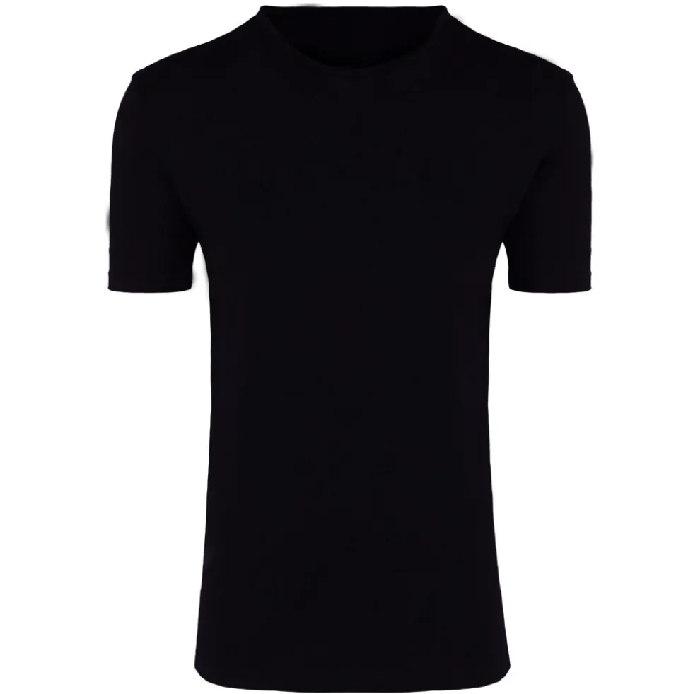 T-Shirt Doppelpack schwarz aus Baumwolle mit Rund-Ausschnitt