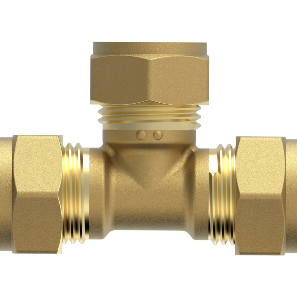 T-Stück blank Klemmfitting 15mm für Kupfer