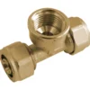 T-Stück Metallverbundrohr 16 x 2 x ½"IG x 16 x 2 mm vernickelt