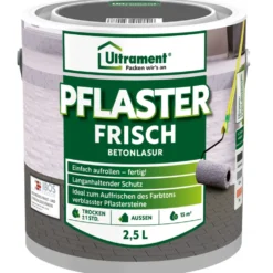 Ultrament Betonlasur Pflaster Frisch 2,5 Liter anthrazit