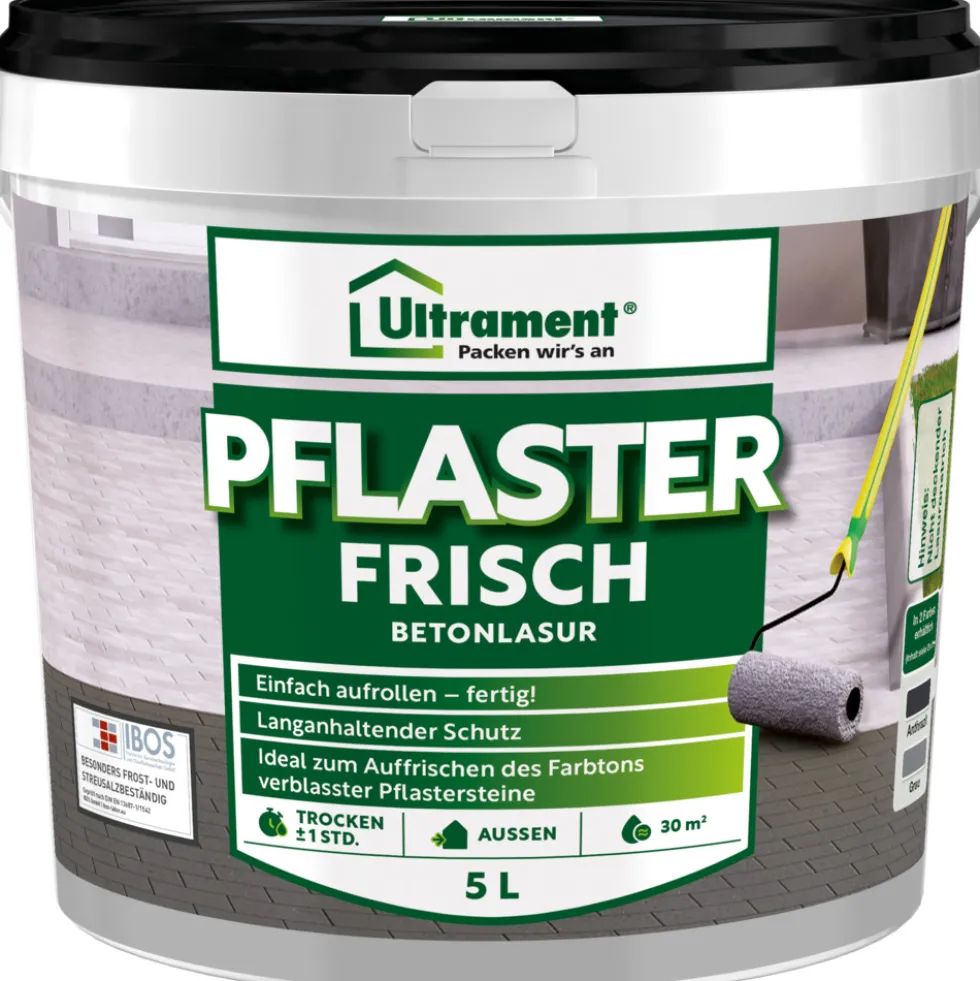 Ultrament Pflaster Frisch 5 Liter in Grau