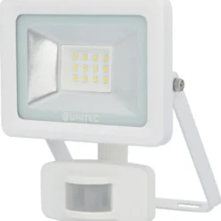 UNITEC® LED-Strahler 7 Watt 850 Lumen 6500 K IP 44 mit Bewegungsmelder weiß