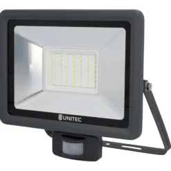 UNITEC® LED-Strahler 35 Watt 4250 Lumen 6500 K IP 44 mit Bewegungsmelder anthrazit