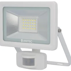 UNITEC® LED-Strahler 14 Watt 1700 Lumen 6500 K IP 44 mit Bewegungsmelder weiß