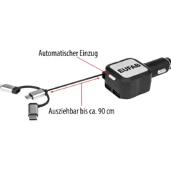 Universal-Kfz-Ladekabelmit verschiedenen Adaptern