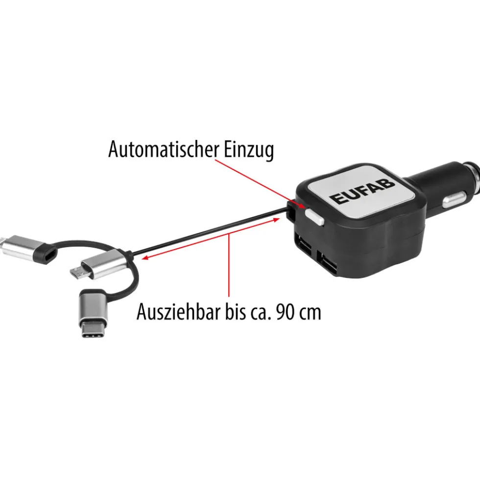 Universal-Kfz-Ladekabelmit verschiedenen Adaptern