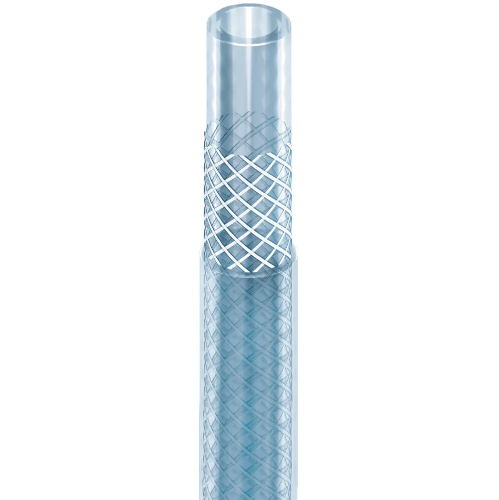 Universalschlauch glasklar Ø25 mm mit Textilverstärkung Meterware