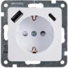 Unterputz Steckdose Monaco mit USB-A+C-Anschluss ultraweiß, IP20