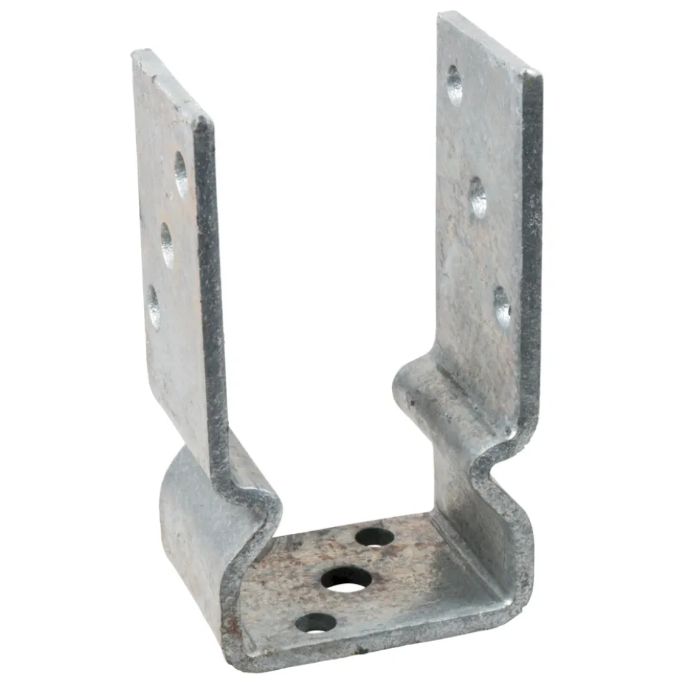 U-Pfostenträger mit Sicke 101 x 150 mm, zum Aufschrauben