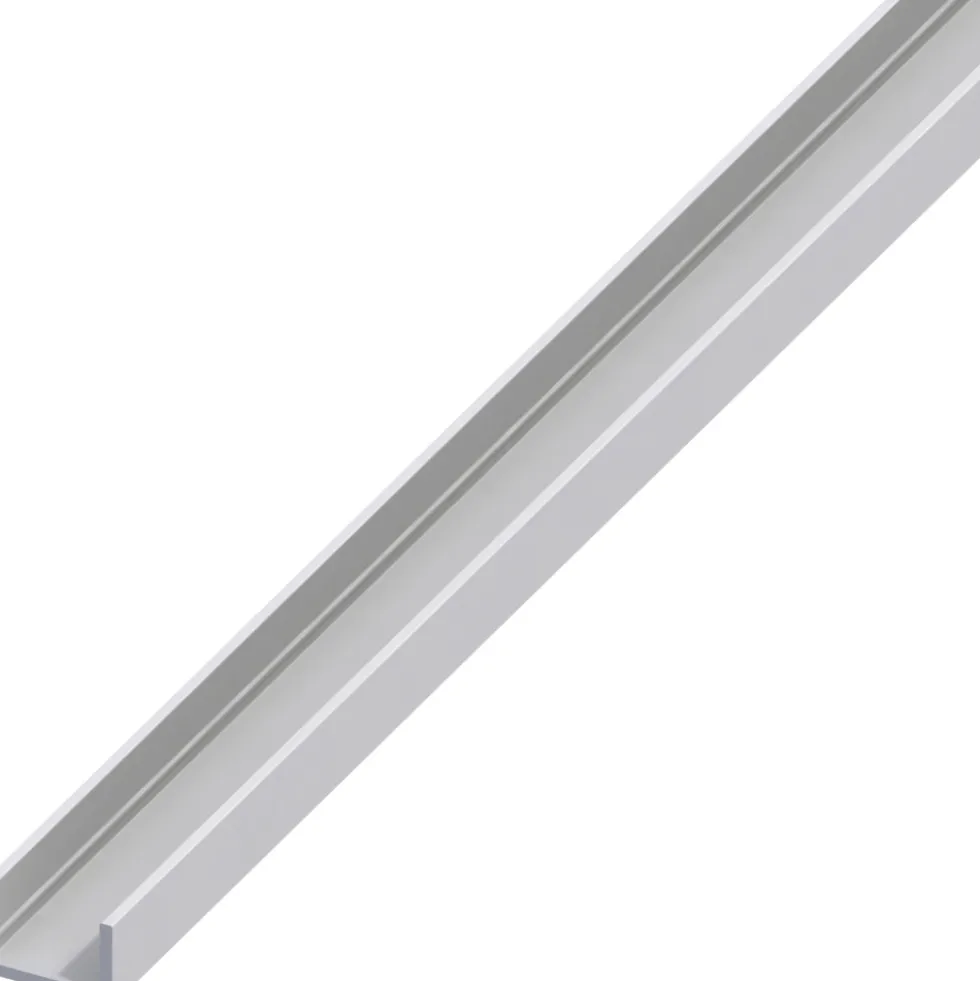 U-Profil Aluminium eloxiert 1000 x 10 x 22,5 x 1,5 mm silberfarben