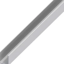 U-Profil Aluminium eloxiert 2000 x 8,2 x 10,1 x 1,3 mm silberfarben