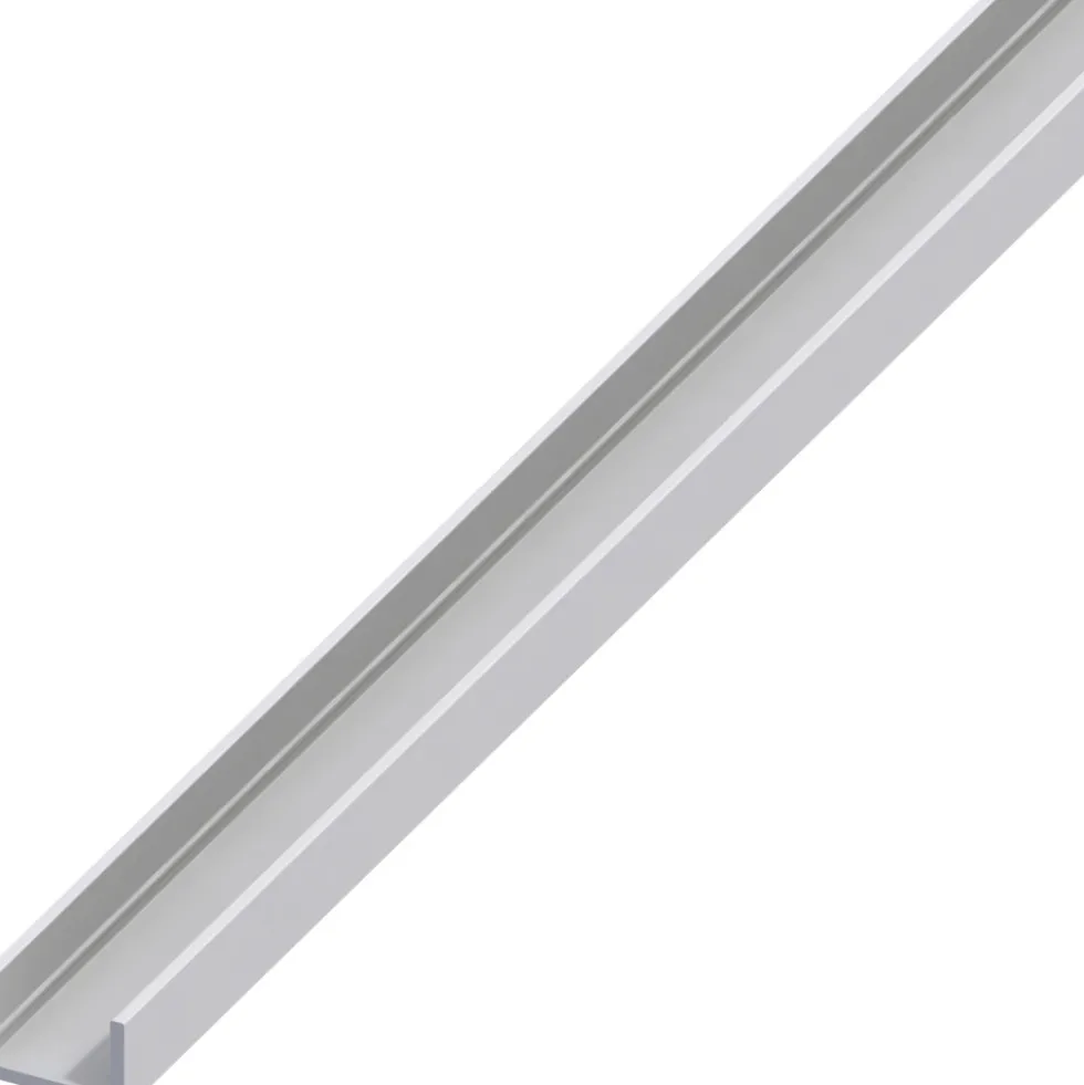 U-Profil Aluminium eloxiert 1000 x 10 x 16,5 x 1,5 mm silberfarben