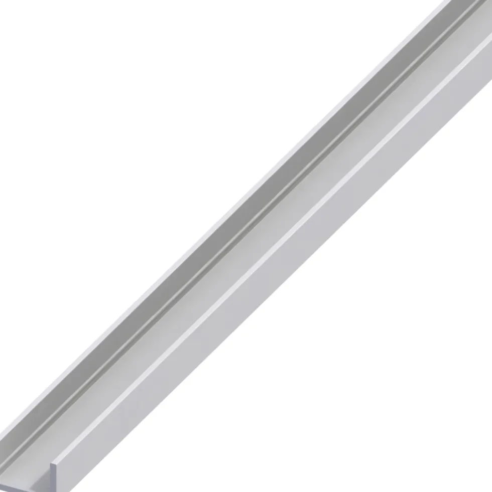 U-Profil Aluminium eloxiert 2000 x 10 x 11,5 x 1,5 mm silberfarben