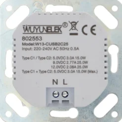 USB-Dose UP 2x Typ C 3,1 A