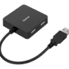USB-Hub 480 Mbit/s mit 4 USB 2.0-Ports schwarz