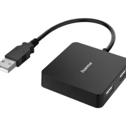 USB-Hub 480 Mbit/s mit 4 USB 2.0-Ports schwarz