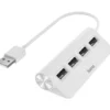 USB-Hub 4 Ports USB 2.0 mit 480 Mbit/s, weiß